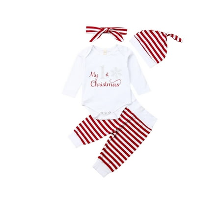Autumn Newborn Kid Baby Girl Boy 0-24M Christmas Clothes Romper Top Striped Pants 4pcs Outfit
Autumn Newborn Kid Baby Girl Boy 0-24M Christmas Clothes Romper Top Striped Pants 4pcs Outfit