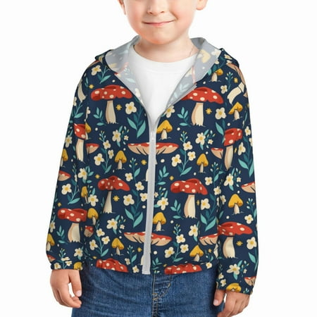 Vsdgher Colorful Mushrooms Kids Sun Protection Hoodie with Zip Rash Guard Tops Children s Long Sleeve Sun Protection Clothing -
Vsdgher Colorful Mushrooms Kids Sun Protection Hoodie with Zip Rash Guard Tops Children s Long Sleeve Sun Protection Clothing -
