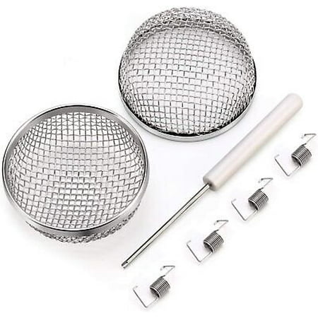 2 Pack For RV Furnace Vent Cover 2.8 inch Flying Insect Bug Screen Camper Mesh
