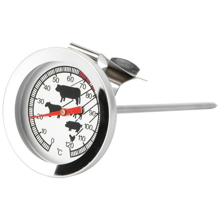 HOMEMAXS 1Pc Metal Kitchen BBQ Thermometer Practical Cooking Oven ThermometerWhite
