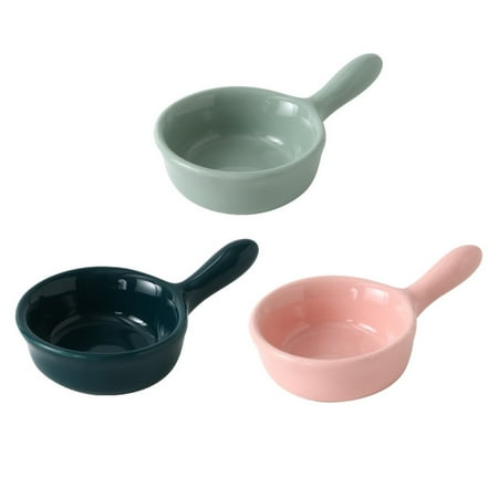 3Pcs Appetizer Serving Tray Simple Sauce Dishes Miniature Spice Dish Plate