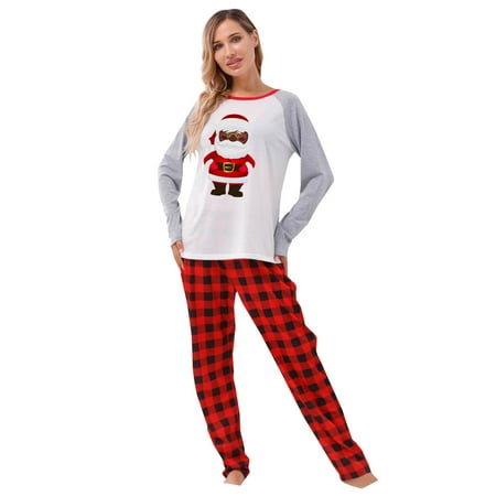 Christmas Women Mom Plaid Print Blouse Tops+Pants Family Clothes Pajamas 0110
Christmas Women Mom Plaid Print Blouse Tops+Pants Family Clothes Pajamas 0110