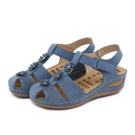 Aayomet Sandals for Women Casual Summer Womens Wedge Flower Summer Comfortable Platform Bohemia Shoes Sandals With Arch Support Blue 7
Aayomet Sandals for Women Casual Summer Womens Wedge Flower Summer Comfortable Platform Bohemia Shoes Sandals With Arch Support Blue 7