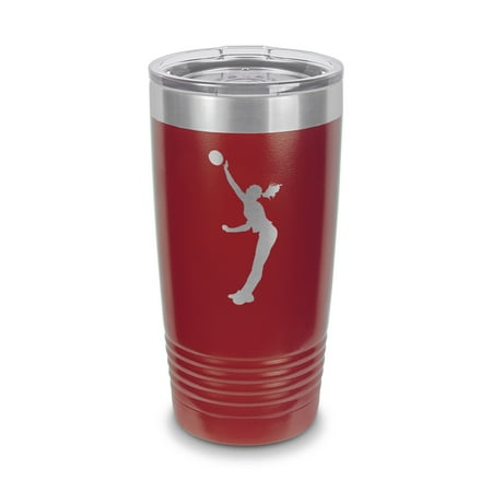 Womens Volleyball Tumbler 20 oz - Laser Engraved w/ Clear Lid - Stainless Steel - Vacuum Insulated - Double Walled - Travel Mug - girl spike silouette - Maroon
Womens Volleyball Tumbler 20 oz - Laser Engraved w/ Clear Lid - Stainless Steel - Vacuum Insulated - Double Walled - Travel Mug - girl spike silouette - Maroon
