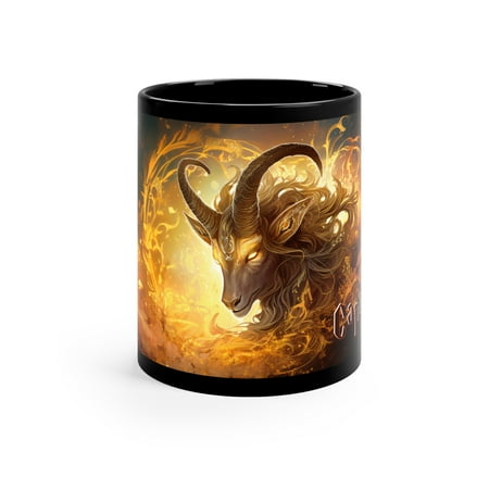 11oz Black Mug Capricorn