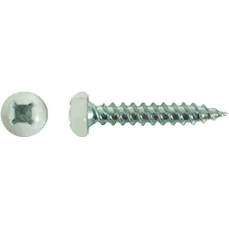 1000 Pk Pan White Head Screw 8 x 1 Quad Fast Screws RV/Cargo