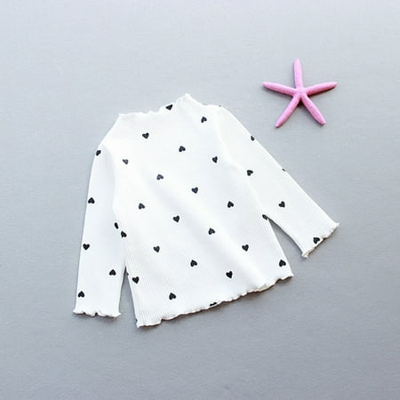 T Shirts for Girl Cable Knit Cotton Long Sleeve Round Collar Cute Cartoon Prints Dot Tee Soft Infant Toddler Kids Children Outfits White XS/7
T Shirts for Girl Cable Knit Cotton Long Sleeve Round Collar Cute Cartoon Prints Dot Tee Soft Infant Toddler Kids Children Outfits White XS/7