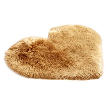 snorda Wool Imitation Sheepskin Rugs Faux Fur Non Slip Bedroom Shaggy Carpet Mats