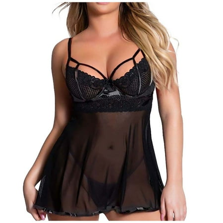Knosfe Women s Sleepwear Sexy Chemise Lingerie Babydoll Strappy Eyelash Bodysuit L
Knosfe Women s Sleepwear Sexy Chemise Lingerie Babydoll Strappy Eyelash Bodysuit L