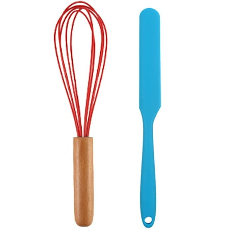 2 Piece Mini Kitchen Utensil Set- Silicone Kitchen Tools with wood Handlesred+blue
2 Piece Mini Kitchen Utensil Set- Silicone Kitchen Tools with wood Handlesred+blue