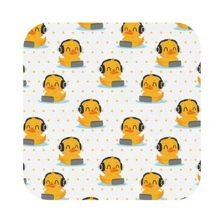 Matuu Cute Duck With Headphone for Cup Coasters Set of 6 Leather Coasters Desk Coasters for Office Measures 4” x 4” Square
Matuu Cute Duck With Headphone for Cup Coasters Set of 6 Leather Coasters Desk Coasters for Office Measures 4” x 4” Square