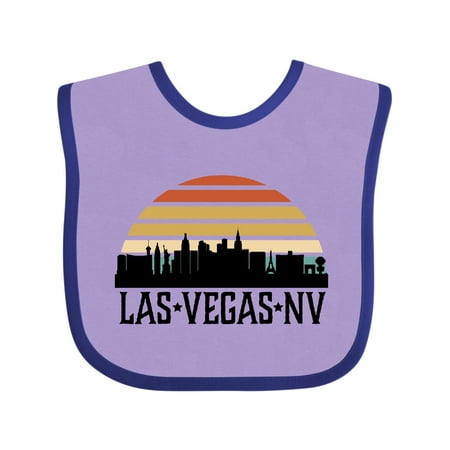 Inktastic Las Vegas Nevada Skyline Retro Gift Baby Boy or Baby Girl Bib