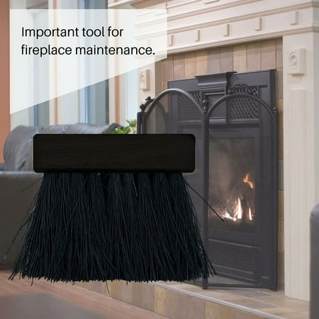 Wooden Handle Round Shape Brush Head Fireplace Fire Hearth Fireside Brush