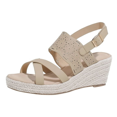CLZOUD Women Sandals Wide Beige Women Sandals Fashion Summer New Flower Pattern Open Toe Breathable Thick Sole Wedge Comfortable and Non Slip Large Size Shoes 38
CLZOUD Women Sandals Wide Beige Women Sandals Fashion Summer New Flower Pattern Open Toe Breathable Thick Sole Wedge Comfortable and Non Slip Large Size Shoes 38