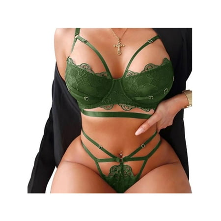 Pfysire Womens Sexy Lace Lingerie Set Bra Top Briefs Underwar Nightwear Green M
Pfysire Womens Sexy Lace Lingerie Set Bra Top Briefs Underwar Nightwear Green M