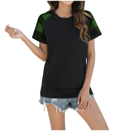 Plus Size Blouses for Women Dressy Casual Women s Crew-Neck Classic Plaid Print Shirt Tees Short Sleeve T Shirt Tops Blouse Gift For Women Loose Casual Blouses for Women Dressy Casual Green M
Plus Size Blouses for Women Dressy Casual Women s Crew-Neck Classic Plaid Print Shirt Tees Short Sleeve T Shirt Tops Blouse Gift For Women Loose Casual Blouses for Women Dressy Casual Green M