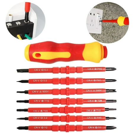 8 Pcs electrician screwdriver head set for electrical insulation repair kit