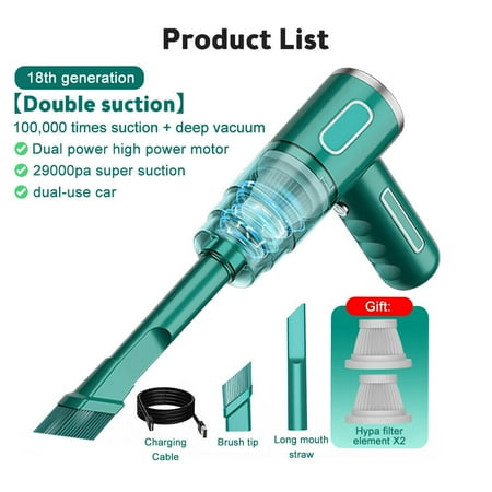 120W Cordless Handheld Vacuum Cleaner Car Home Mini Rechargeable Wet Dry Duster
120W Cordless Handheld Vacuum Cleaner Car Home Mini Rechargeable Wet Dry Duster