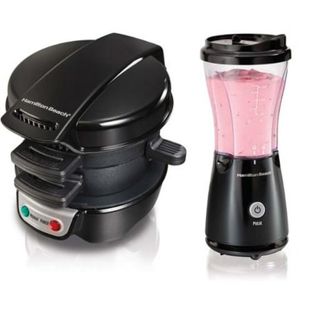 Hamilton Beach 25477 51103 Breakfast Sandwich Maker 14oz Personal Blender Bundle