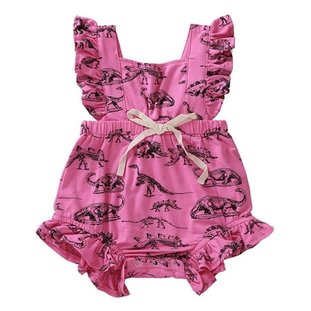 Fesfesfes Toddler Kids Baby Girl Summer Dinosaur Print Flying Sleeves Jumpsuit Clothes
Fesfesfes Toddler Kids Baby Girl Summer Dinosaur Print Flying Sleeves Jumpsuit Clothes