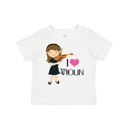 Inktastic Girls I Heart Violin Gift Toddler Toddler Girl T-Shirt