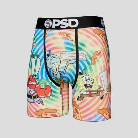 Men s PSD Multi Spongebob Pizza Boxer Briefs - 2XL