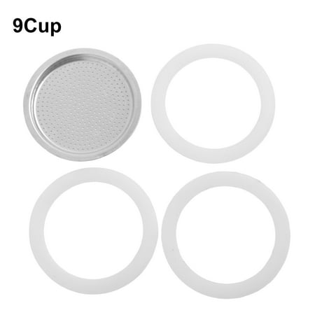 3 Silicone Seals And 1 Aluminum Filter For Espresso Pot Moka Pot Accessories
3 Silicone Seals And 1 Aluminum Filter For Espresso Pot Moka Pot Accessories