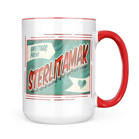 Neonblond Greetings from Sterlitamak Vintage Postcard Mug gift for Coffee Tea lovers
Neonblond Greetings from Sterlitamak Vintage Postcard Mug gift for Coffee Tea lovers