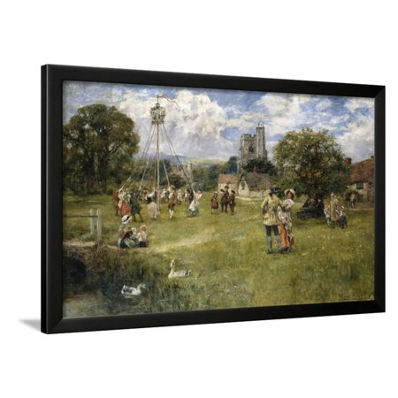 Come Join in the Maypole Dance by Henry John Yeend King Framed Print Wall Art