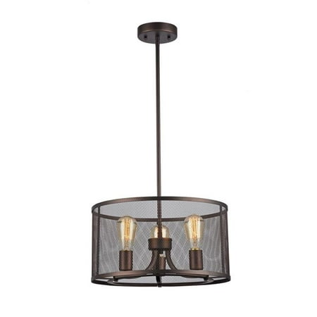 16 in. Lighting Ironclad Industrial-Style 3 Light Rubbed Bronze Ceiling Pendant - Oil Rubbed Bronze
16 in. Lighting Ironclad Industrial-Style 3 Light Rubbed Bronze Ceiling Pendant - Oil Rubbed Bronze