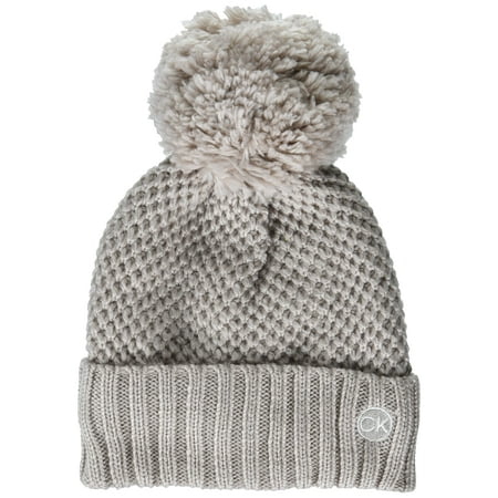 Calvin Klein Women s Basket Stitch Hat Heathered Almond One Size