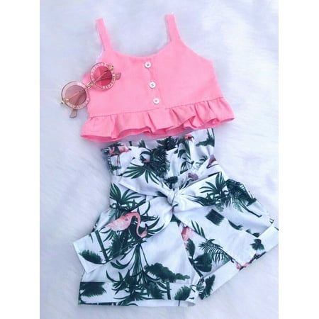 Cute Flamingo Toddler Baby Girls Vest Crop Tops Short Pants 2Pcs Outfits Clothes
Cute Flamingo Toddler Baby Girls Vest Crop Tops Short Pants 2Pcs Outfits Clothes