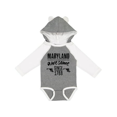 Inktastic Maryland Awesome Since 1788 Gift Baby Boy or Baby Girl Long Sleeve Bodysuit
Inktastic Maryland Awesome Since 1788 Gift Baby Boy or Baby Girl Long Sleeve Bodysuit