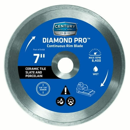 Century Drill & Tool 75458 7 in. Diamond Segmented Rim Saw Blade