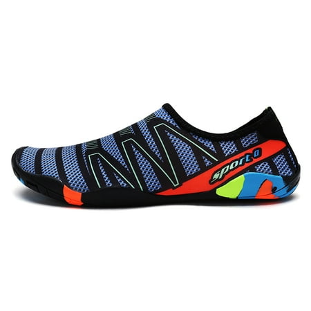 ONTNO Men s Water Shoes Women s Water Shoes Barefoot Quick Drying Surf Wading Non-Slip Rubber Water Sports Shoes Dark Blue
ONTNO Men s Water Shoes Women s Water Shoes Barefoot Quick Drying Surf Wading Non-Slip Rubber Water Sports Shoes Dark Blue