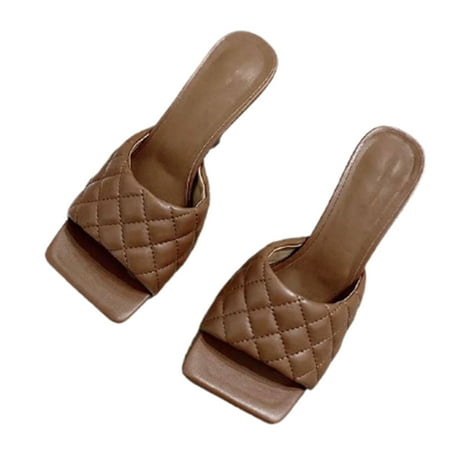 Ladies High Heels Sandals with Square Peep Toe Casual Shoes Summer Beach Supply 37 Dark Brown
Ladies High Heels Sandals with Square Peep Toe Casual Shoes Summer Beach Supply 37 Dark Brown