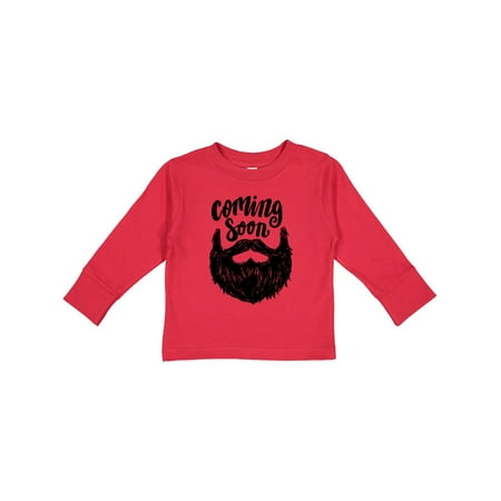 Inktastic Beard Coming Soon Gift Toddler Boy Girl Long Sleeve T-Shirt