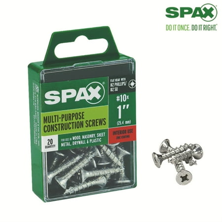SPAX Multi-Material No. 10 Label X 1 in. L Unidrive Flat Head Construction Screws 20 pk
SPAX Multi-Material No. 10 Label X 1 in. L Unidrive Flat Head Construction Screws 20 pk