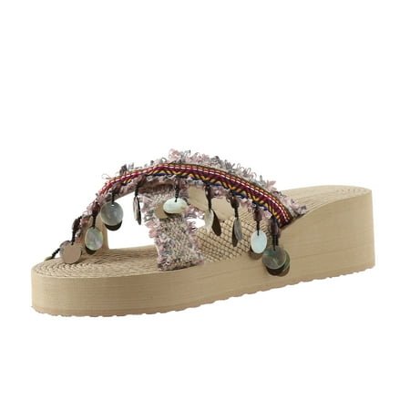 ZTTD Fashion Spring And Summer Women Slippers Thick Bottom Wedge Heel Lightweight Sequins Ethnic Style Comfortable Beach Shoes Women s Slipper A
ZTTD Fashion Spring And Summer Women Slippers Thick Bottom Wedge Heel Lightweight Sequins Ethnic Style Comfortable Beach Shoes Women s Slipper A