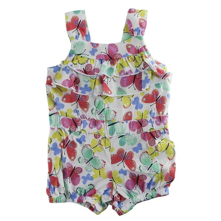 First Impressions Baby Girls Multicolor Butterflies-Print Romper 6-9 Months