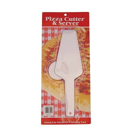1 - Party Essentials Pizza Cutters/ Servers -White