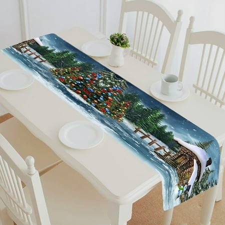 ABPHQTO Fairy Cottage Snowman Christmas Trees Table Runner Placemat Tablecloth For Home Decor 16x72 Inch
ABPHQTO Fairy Cottage Snowman Christmas Trees Table Runner Placemat Tablecloth For Home Decor 16x72 Inch