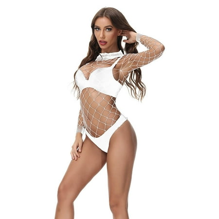 JeashCHAT Lingerie for Women Sexy Naughty Sexy Womens Lingerie Fishnet Seamless Mesh Netting Chemise Hollow Out Babydoll Bodysuit Sleepwear
JeashCHAT Lingerie for Women Sexy Naughty Sexy Womens Lingerie Fishnet Seamless Mesh Netting Chemise Hollow Out Babydoll Bodysuit Sleepwear