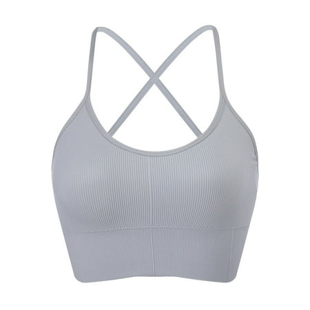 CLZOUD Comfort Shaping Bra Women s Slim Strap Fit Back Sports Quick Drying and Shockproof Large Open Back Yoga Removable Chest Pad Bra Grey M
CLZOUD Comfort Shaping Bra Women s Slim Strap Fit Back Sports Quick Drying and Shockproof Large Open Back Yoga Removable Chest Pad Bra Grey M