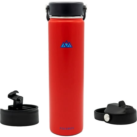 Vacuum Insulated Bottle with 3 Lids - Stainless Steel Thermally Insulated Flask - by Polerce (24 Fl Oz Red)
Vacuum Insulated Bottle with 3 Lids - Stainless Steel Thermally Insulated Flask - by Polerce (24 Fl Oz Red)