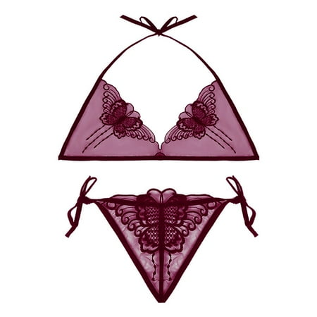 ALSLIAO Women Push Up Sexy Sheer Breathable Lingerie Bra Setknicker Underwear Underpant Dark Purple
ALSLIAO Women Push Up Sexy Sheer Breathable Lingerie Bra Setknicker Underwear Underpant Dark Purple