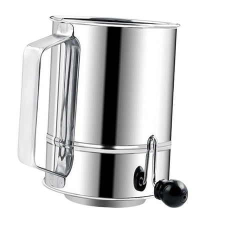 Handheld Baking Sieve Cup Kitchen Gadgets Fine Mesh Screen Rotary Hand Crank Flour Sifter for Baking Pastries Decorate Cakes Pies Equipment 5 Cup
Handheld Baking Sieve Cup Kitchen Gadgets Fine Mesh Screen Rotary Hand Crank Flour Sifter for Baking Pastries Decorate Cakes Pies Equipment 5 Cup