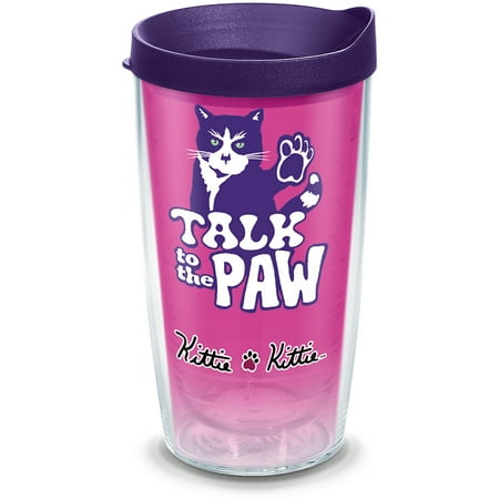 Kittie Kittie Kittie Talk To The Paw 16 oz Tumbler with lid