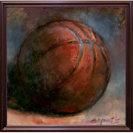 Basketball-HALGRO111540 Print 10"x10" by Hall Groat II in a Cherry Grande