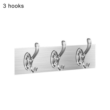 Transparent Adhesive Seamless Wall Hooks Strong Non Marking Sticking Hook Waterproof Oil-proof No Punching Hooks Silver 3 Hooks
Transparent Adhesive Seamless Wall Hooks Strong Non Marking Sticking Hook Waterproof Oil-proof No Punching Hooks Silver 3 Hooks